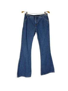 Vintage 90s Tommy Hilfiger No Waistband Flare Denim Jeans - Size 7 Inseam 31